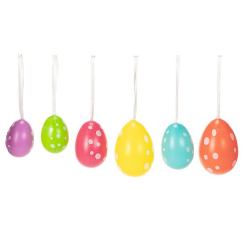 Floristik24 Uova di Pasqua da appendere, colori assortiti, 6 cm, 12 pezzi
