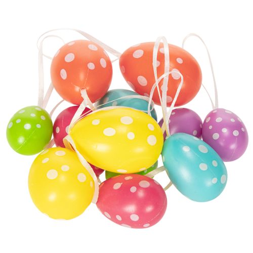 Prodotto Uova di Pasqua da appendere, colori assortiti, 6 cm, 12 pezzi