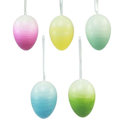 Floristik24 Decorazione uova di Pasqua uova di plastica da appendere Pasqua colorate 8×12 cm 10pz