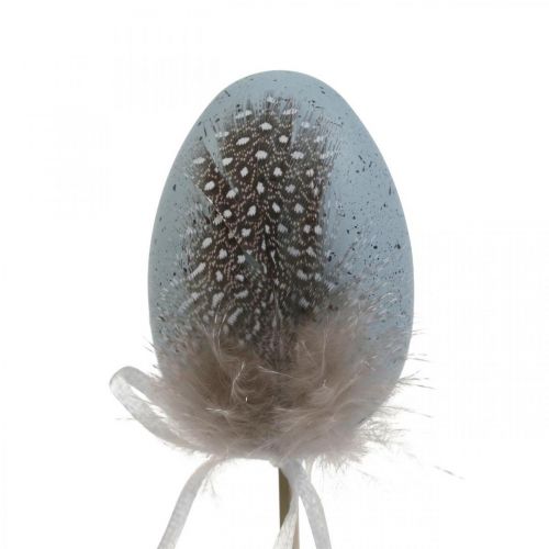 Prodotto Uova di Pasqua in plastica decorazione pasquale tappi fiore H6cm 12 pezzi