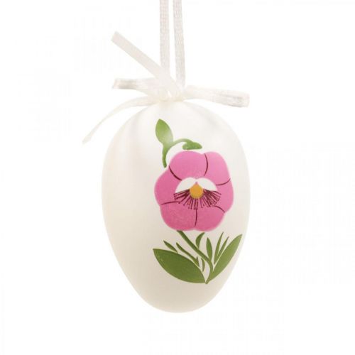 Prodotto Uova di Pasqua da appendere con motivo floreale Decorazione pasquale 12pz