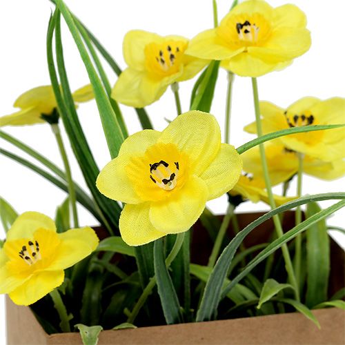 Floristik24 Osterglocke in sacchetto di carta giallo H21cm