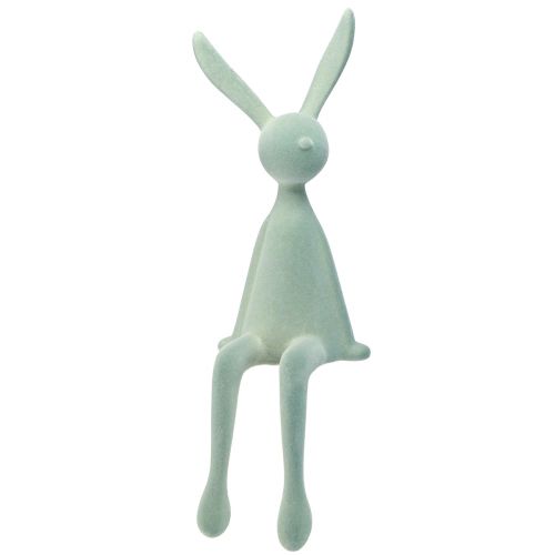 Floristik24 Sgabello da seduta Easter Bunny Edge Rabbit – 2a scelta – grigio-verde floccato 56 cm