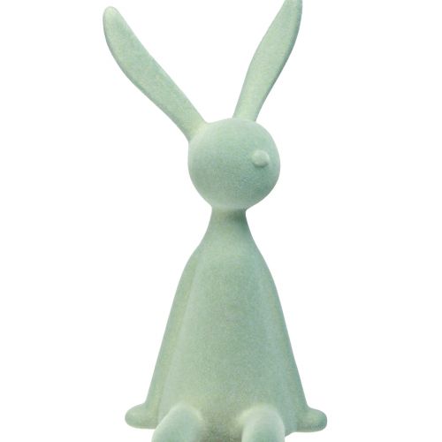 Floristik24 Sgabello da seduta Easter Bunny Edge Rabbit – 2a scelta – grigio-verde floccato 56 cm