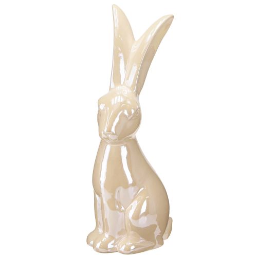 Floristik24 Coniglietto pasquale in ceramica beige Coniglietto in ceramica grande H49,5cm