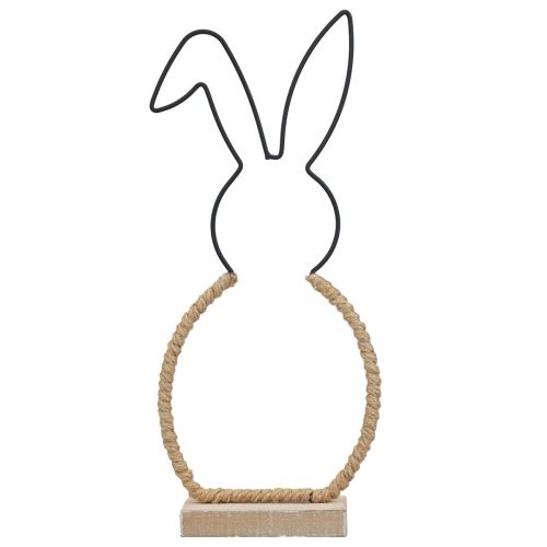Prodotto Decorazione da tavolo coniglietto pasquale Coniglietto decorativo boho in filo pasquale 32 cm
