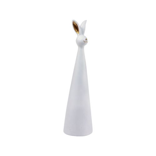 Floristik24 Coniglietto pasquale Coniglietto decorativo pasquale in oro bianco Ø7cm H27,5cm