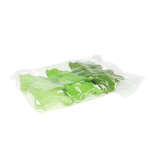 Floristik24 Coniglietto pasquale floccato 9,5cm verde mix 9 pezzi