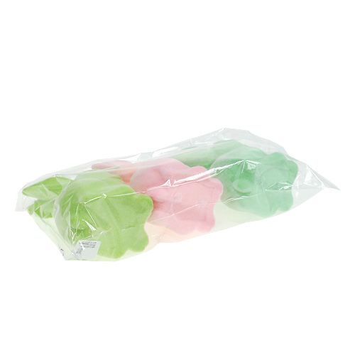 Floristik24 Coniglietto pasquale floccato pastello 15cm 3 pezzi