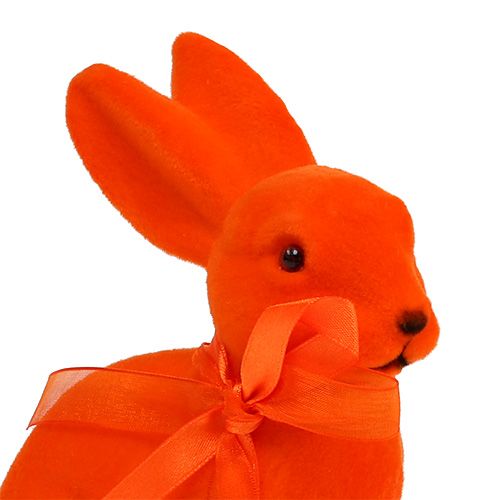 Floristik24 Coniglietto pasquale assortito Floccato 15 cm 4 pezzi