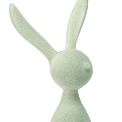 Prodotto Decorazione coniglietto pasquale coniglio seduto floccato – 2a scelta – verde marrone 36 cm 3 pezzi