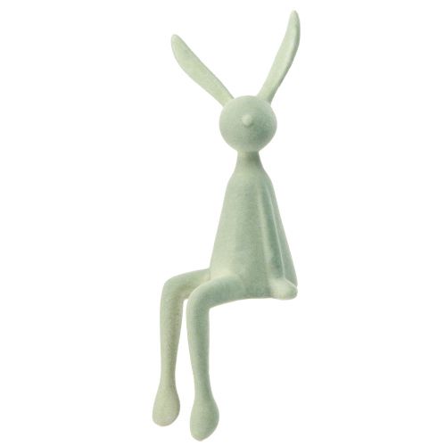 Prodotto Decorazione coniglietto pasquale coniglio seduto floccato – 2a scelta – verde marrone 36 cm 3 pezzi