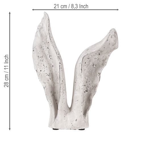 Floristik24 Decorazione coniglietto pasquale orecchie di coniglio grigio/bianco shabby chic H29cm