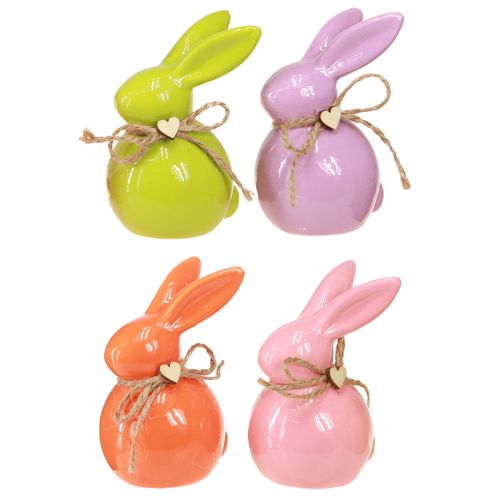 Prodotto Coniglietti pasquali coniglietti decorativi in ceramica colorati 5,5×6×9,5 cm 4 pz