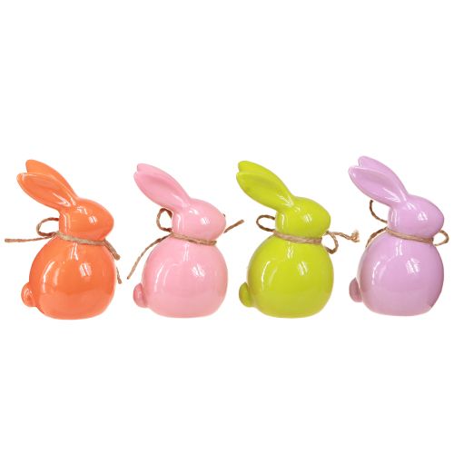 Prodotto Coniglietti pasquali coniglietti decorativi in ceramica colorati 5,5×6×9,5 cm 4 pz