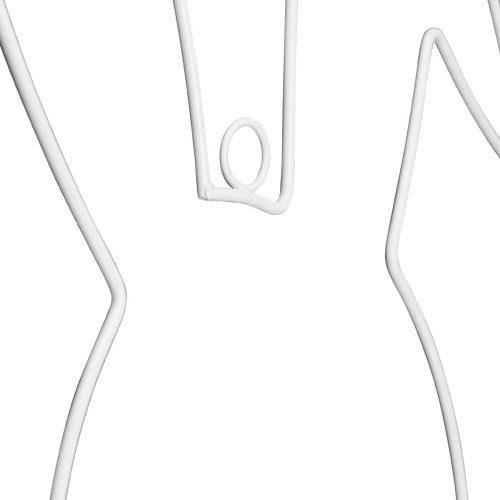 Floristik24 Anello decorativo coniglietto pasquale in metallo bianco da appendere 27×41×2 cm