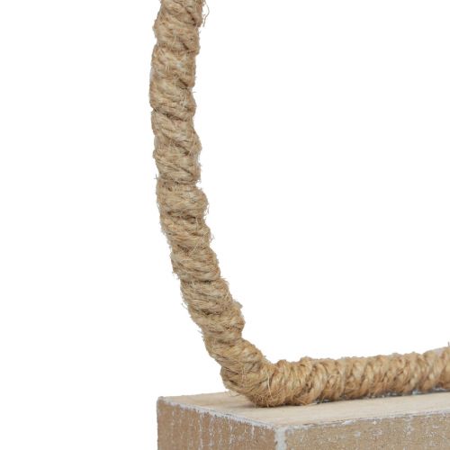 Prodotto Decorazione da tavolo coniglietto pasquale Decorazione boho in filo pasquale 24 cm 2 pezzi