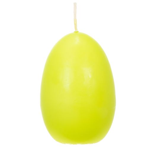 Prodotto Candele pasquali a forma di uovo, candele pasquali a forma di uovo, verde lime, 9 cm, 20 ore, 6 pezzi