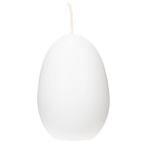 Prodotto Candele a forma di uovo di Pasqua, candele speciali per Pasqua, bianche, 9 cm, 6 pezzi