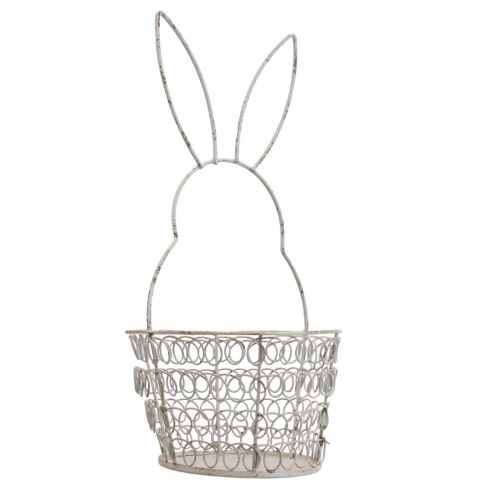 Prodotto Cesto pasquale cesto in filo Coniglietto pasquale Shabby Ø12cm H26,5cm