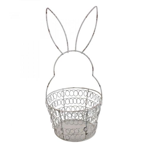 Cesto pasquale cesto in filo Coniglietto Pasquale Shabby Ø12cm H26.5cm