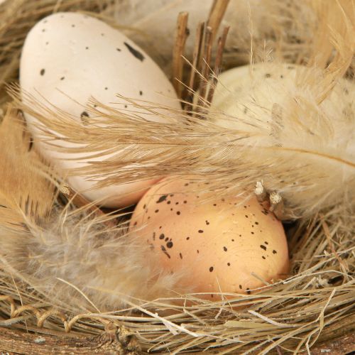 Prodotto Cestino di Pasqua con uova di quaglia cestino di uova artificiali tralci Ø12cm 2 pz