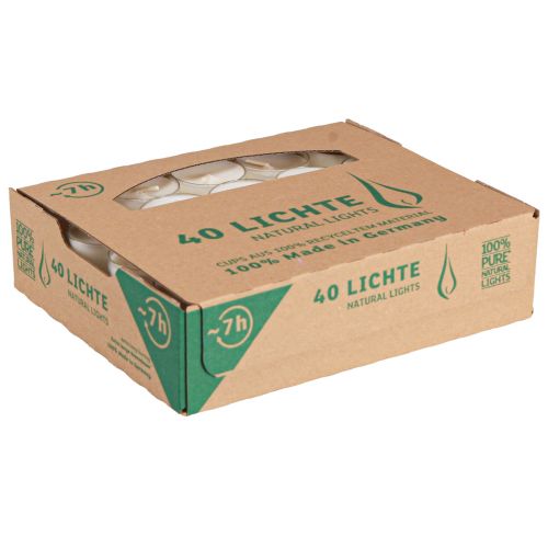 Prodotto PURE Nature Lights Tealights Cera di colza Ø38mm 40 pz