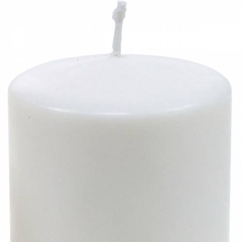 Floristik24 Candela a colonna PURE 130/70 candela in cera naturale con decorazione in cera di colza