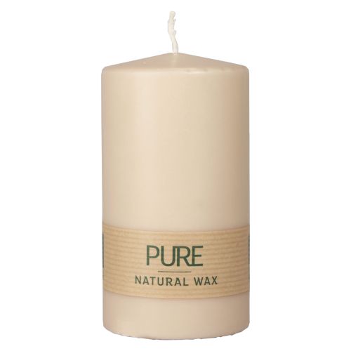 Floristik24 Candela a colonna PURE Candele Wenzel beige 130/70mm