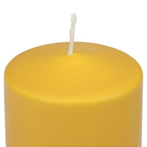 Candela a colonna PURE giallo miele Candele Wenzel 130/70mm
