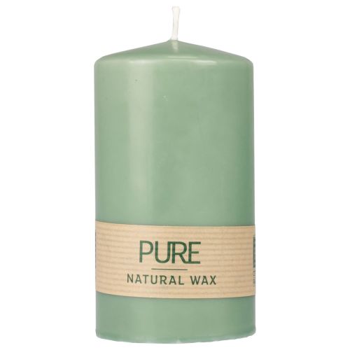 Candela a colonna PURE candele Wenzel verde