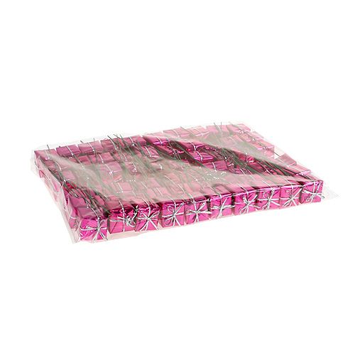 Floristik24 Confezione 2,5 cm sul filo rosa 60 pezzi