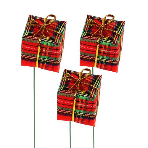 Floristik24 Pacchetto 2,5 cm su filo scozzese 60 pz