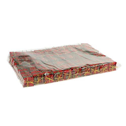 Floristik24 Pacchetto 2,5 cm su filo scozzese 60 pz