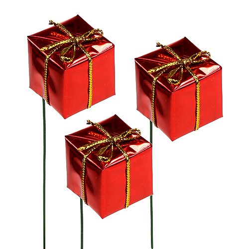 Floristik24 Confezione su filo 2,5 cm rosso 60 pezzi