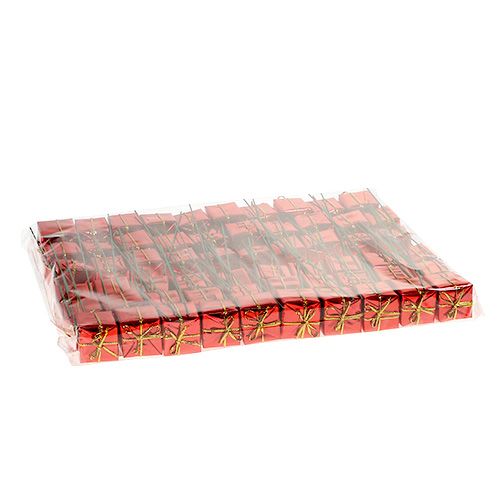 Floristik24 Confezione su filo 2,5 cm rosso 60 pezzi