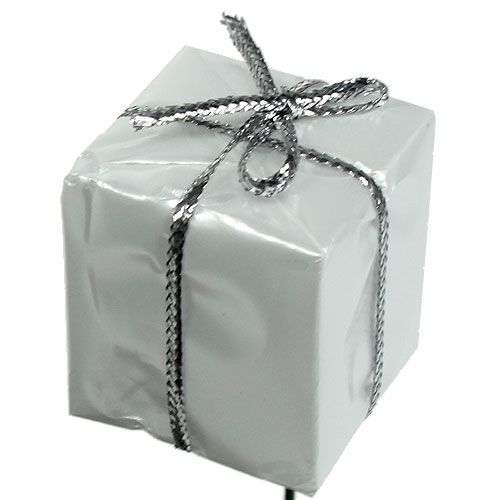 Floristik24 Tappo decorativo per pacchi bianco 2,5 cm 60 pezzi