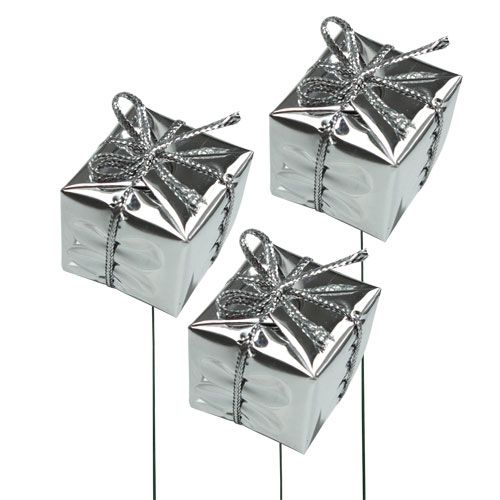 Confezione su filo argento 2,5 cm 60 pezzi | Floristik24.it