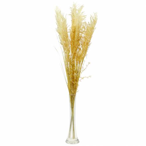 Prodotto Pampa erba gialla Erba ornamentale artificiale Floricoltura secca 3 pezzi