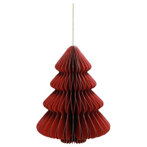 Floristik24 Albero di Natale in carta Ciondolo natalizio bordeaux H20cm