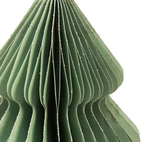 Prodotto Albero di Natale in carta menta argento glitter H20cm 5 pz