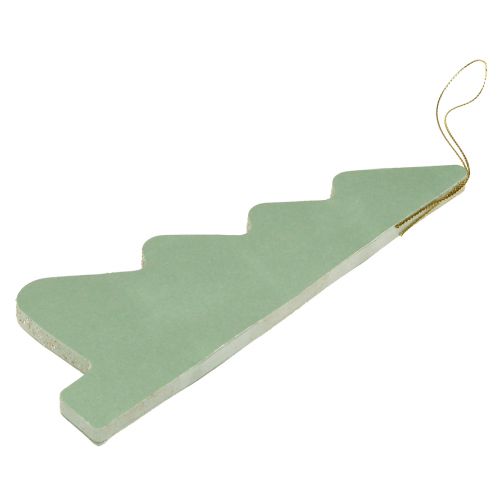 Prodotto Albero di Natale in carta menta argento glitter H20cm 5 pz
