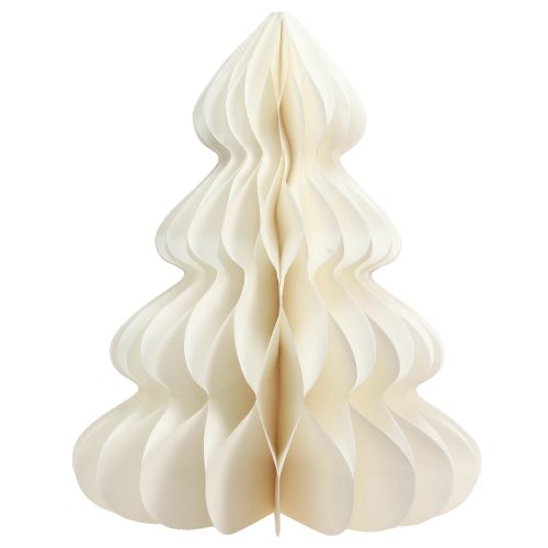 Floristik24 Albero di Natale di carta bianco con glitter Ø48cm H60cm