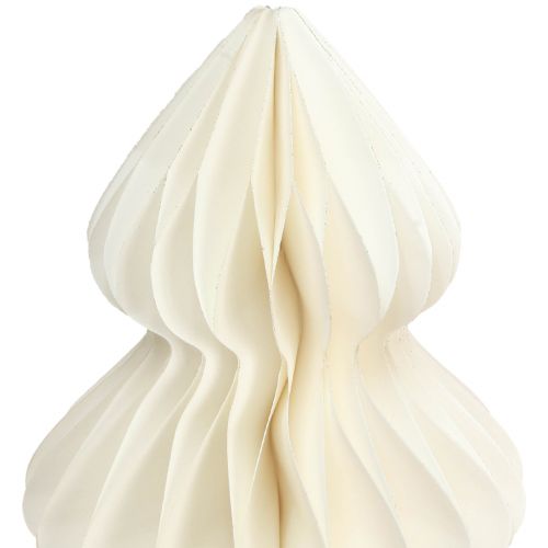 Floristik24 Albero di Natale di carta bianco con glitter Ø48cm H60cm