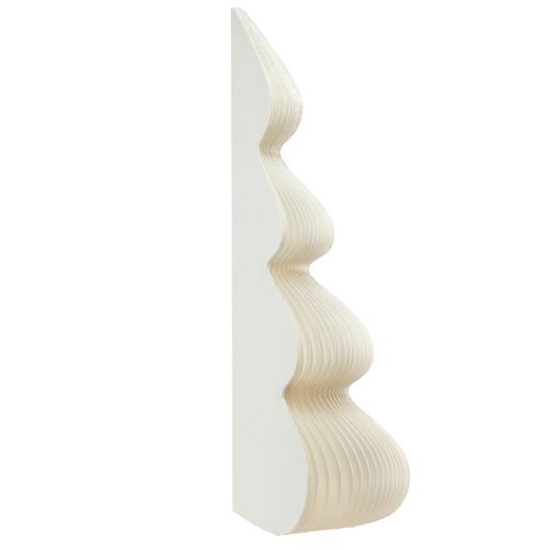 Floristik24 Albero di Natale di carta bianco con glitter Ø48cm H60cm