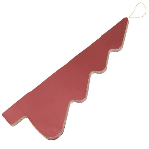 Prodotto Albero di Natale in carta da appendere Bordeaux H40cm 2 pezzi