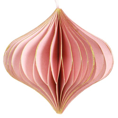 Prodotto Decorazioni natalizie in carta cipolla rosa albicocca Ø8cm 4 pz