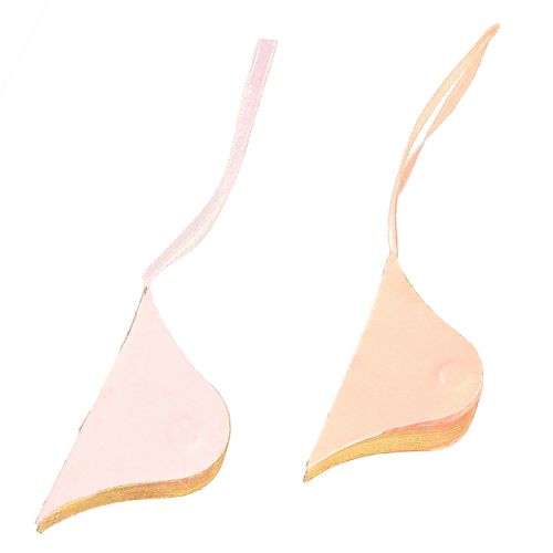 Prodotto Decorazioni natalizie in carta cipolla rosa albicocca Ø8cm 4 pz