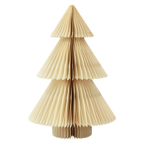 Albero di Natale in carta Albero di Natale in carta crema oro H30cm