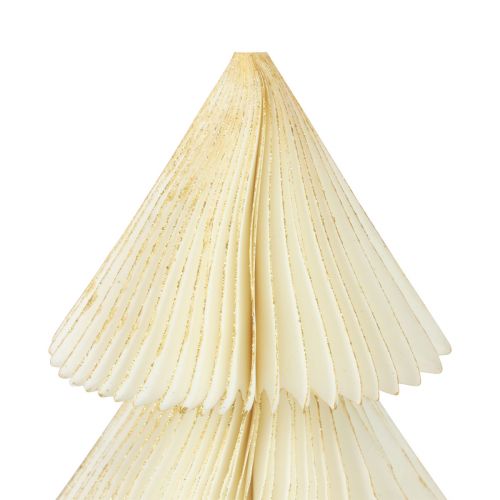 Floristik24 Albero di Natale in Carta Albero di Natale in Carta Bianco Oro H30cm